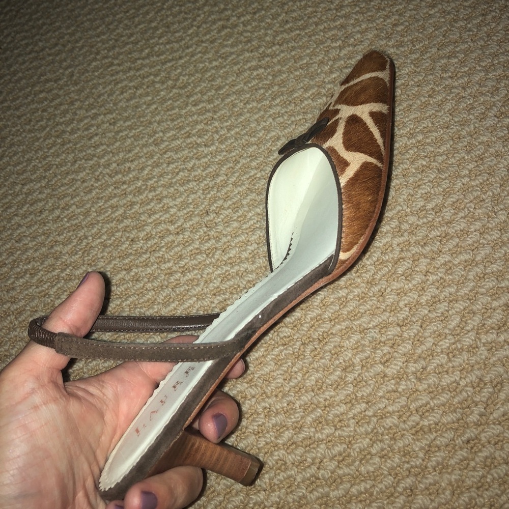 RALPH LAUREN!!!! Giraffe fur !!! Heels  LEATHER